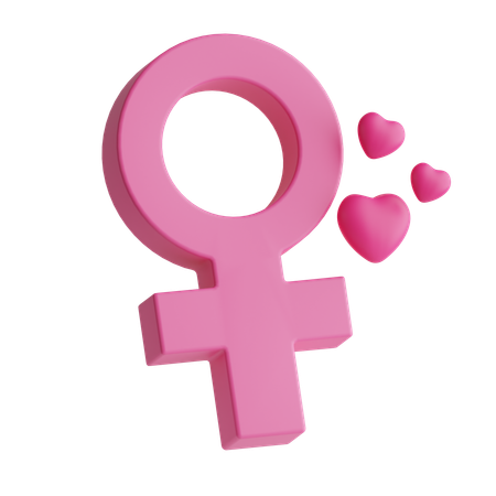 Weibliches Symbol  3D Icon