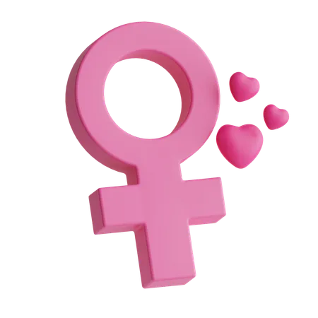 Weibliches Symbol  3D Icon