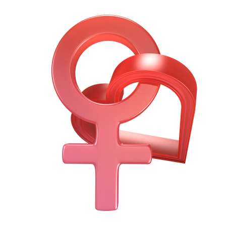 Weibliches Zeichen  3D Icon