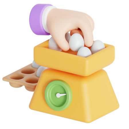 Weigh groceries  3D Icon