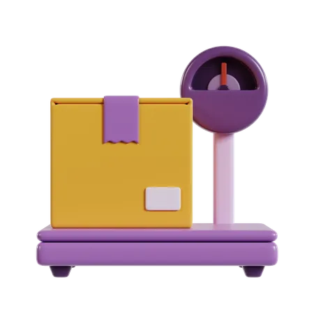 3 D Illustration Of Weighing Scale Shipping Business Icon 3D Icon