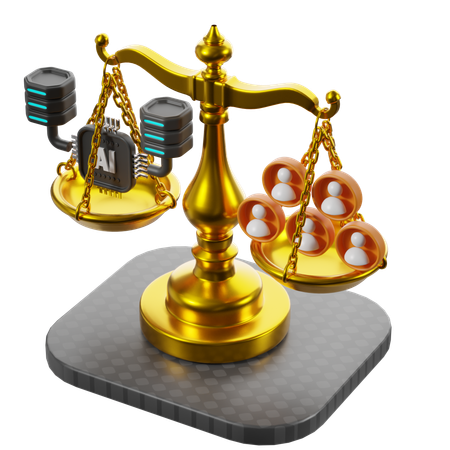 Weighing The Use Of Artificial Intelligence Against Privacy  3D Icon