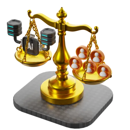 Weighing The Use Of Artificial Intelligence Against Privacy  3D Icon