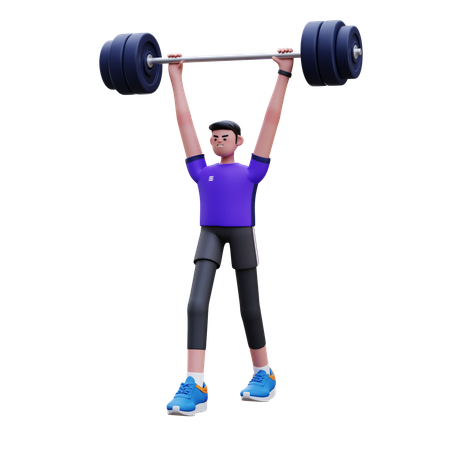 Weight Lifting  3D Illustration