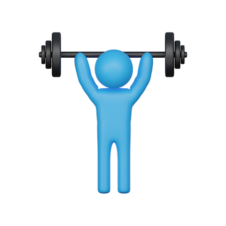 Weight lifting  3D Illustration