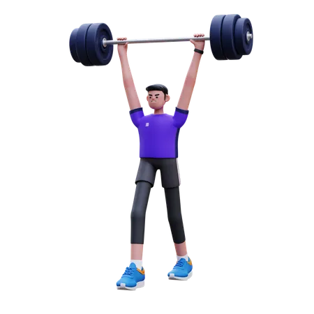 Weight Lifting  3D Illustration