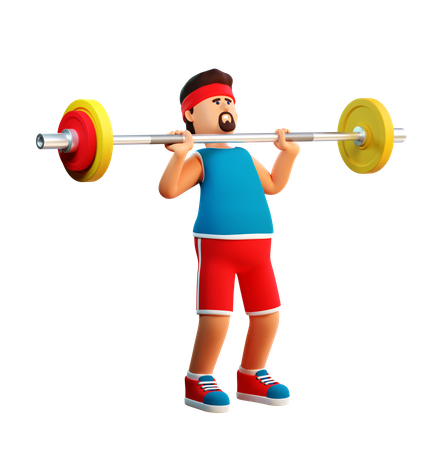 Weight Lifting  3D Illustration