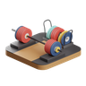 weight lifting 3d logo