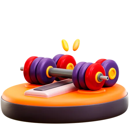 Weight Lifting  3D Illustration