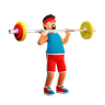 3d weight training illustration