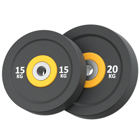 Weight Plates 15 And 20 Kilograms  3D Icon