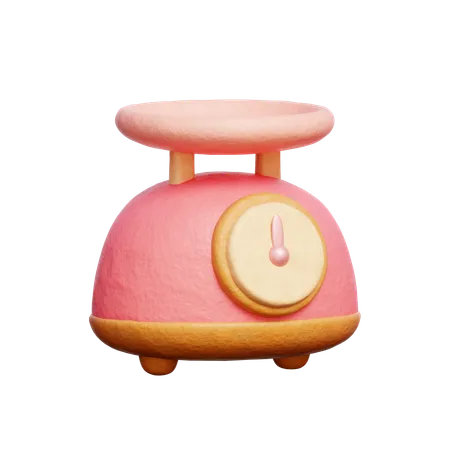 3 D Weight Scale Bakery Dessert Baking Tools 3 D Rendering 3D Icon