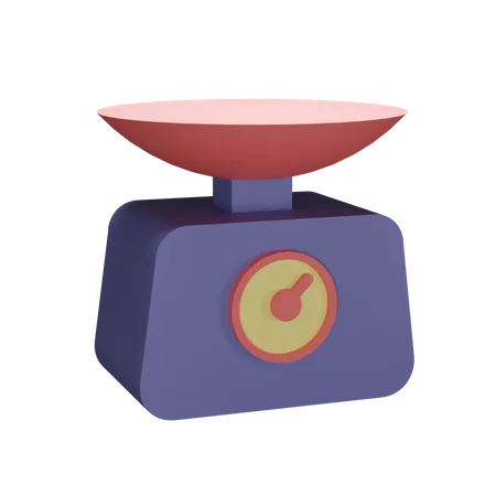 Weight scale  3D Illustration