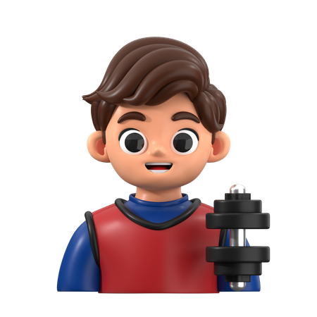 Weightlifter Avatar  3D Icon