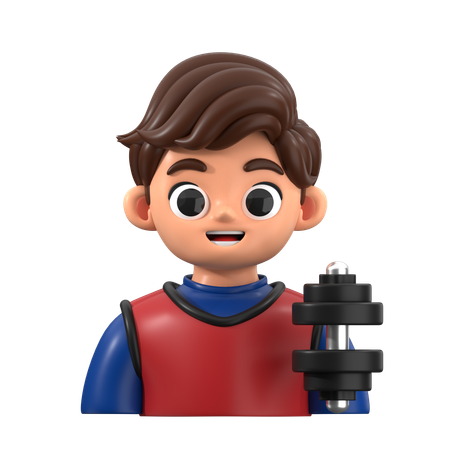 Weightlifter Avatar  3D Icon
