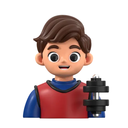 Weightlifter Avatar  3D Icon