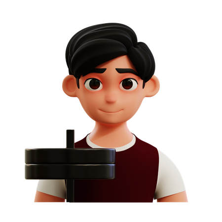 Weightlifter Player  3D Icon