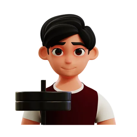 Weightlifter Player  3D Icon