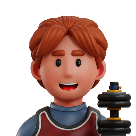 Weightlifter Player  3D Icon