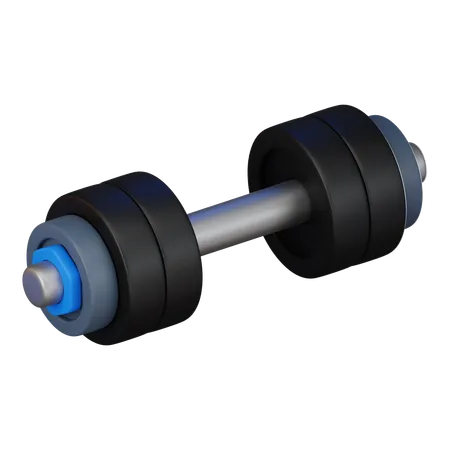 Weightlifting Dumbbell Representing Strength And Athleticism Ideal For Fitness Themed Projects And Health Conscious Audiences 3 D Render Illustration 3D Icon