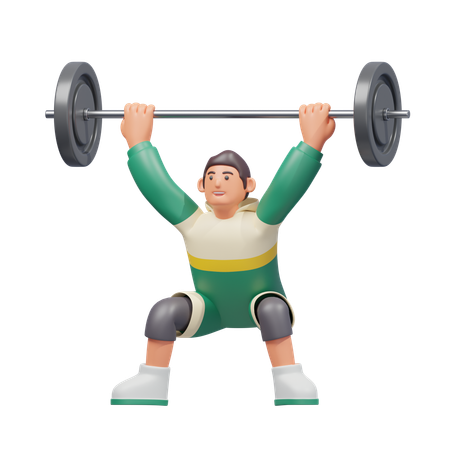 Weightlifting  3D Illustration