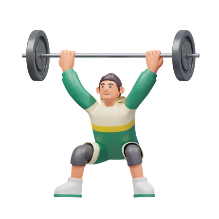 Weightlifting  3D Illustration