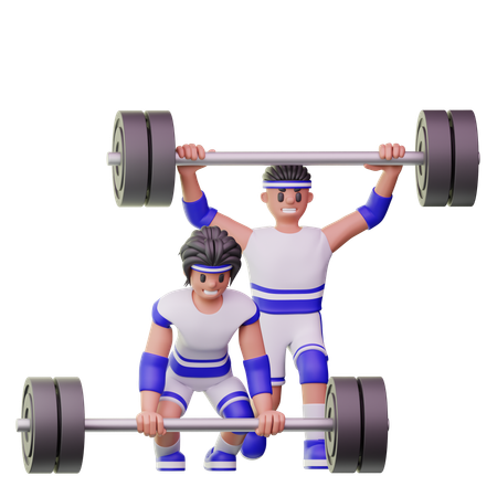 Weightlifting  3D Illustration