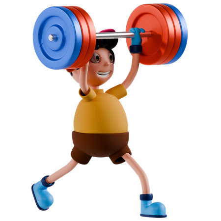 Weightlifting Challenge  3D Illustration