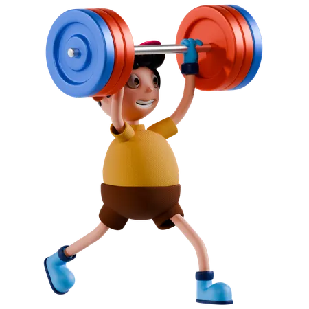 Weightlifting Challenge  3D Illustration