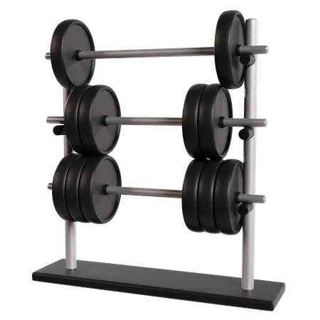 Weightlifting Equipment Rack  3D Icon