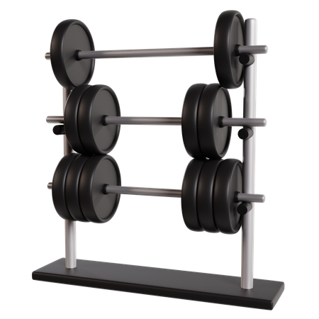 Weightlifting Equipment Rack  3D Icon