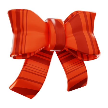 Rotes weihnachtsband  3D Icon