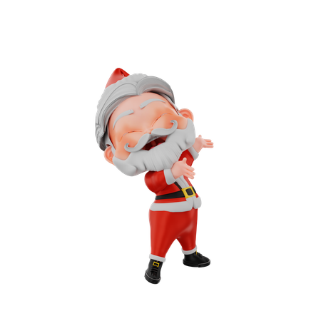 Weihnachten Santa zeigt etwas  3D Illustration