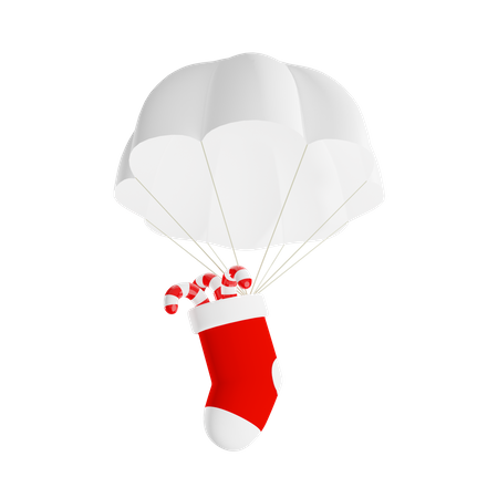 Weihnachts-Airdrop  3D Illustration