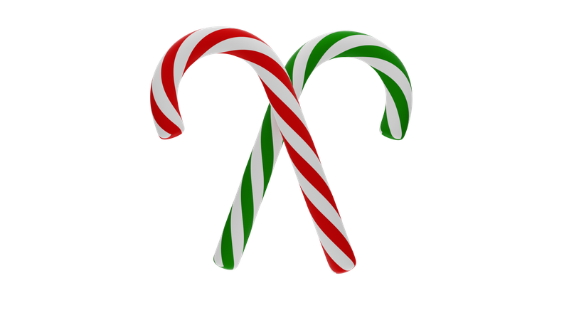 Weihnachts-Bonbon-Sticks  3D Icon