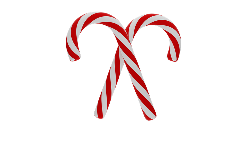 Weihnachts-Bonbon-Sticks  3D Icon
