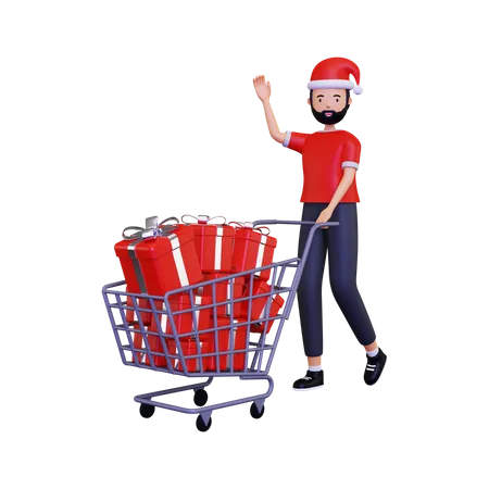 Weihnachtseinkäufe  3D Illustration