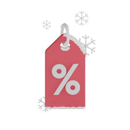 Weihnachtsrabatt tag  3D Icon