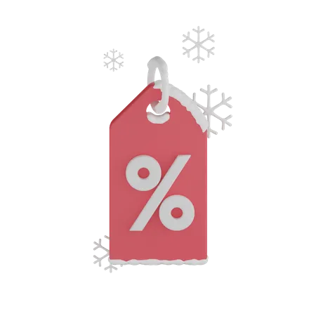 Weihnachtsrabatt tag  3D Icon