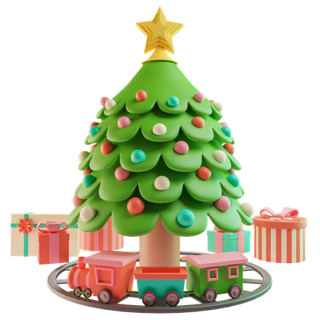 Weihnachtsbaum mit Geschenken  3D Icon