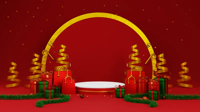 Weihnachtsdekoration  3D Illustration