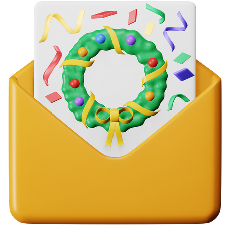 Weihnachtseinladungsbrief  3D Icon