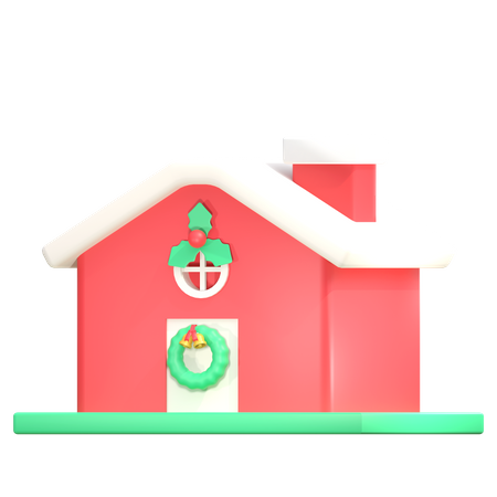 Weihnachtshaus  3D Icon