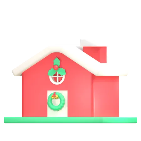 Weihnachtshaus  3D Icon
