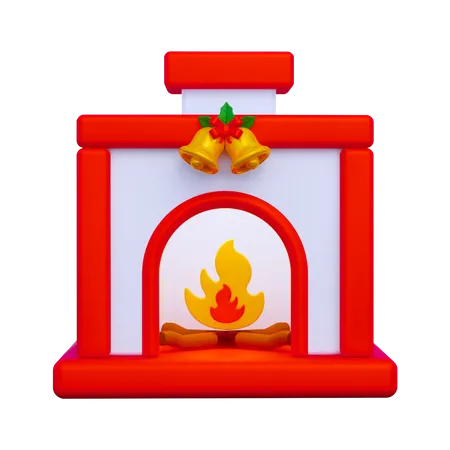 Weihnachten kamin  3D Icon