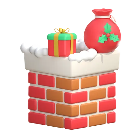 Weihnachtskamin  3D Icon