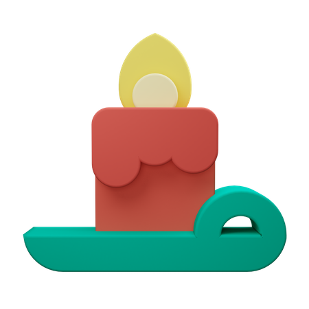 Weihnachtskerze  3D Icon