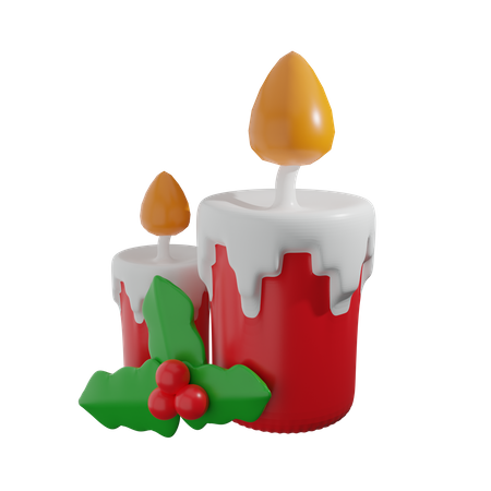 Weihnachtskerze  3D Icon