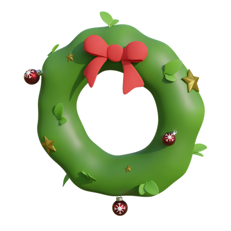 Weihnachtskranz  3D Illustration