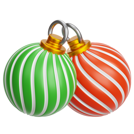 Weihnachtskugel dekorativ zwei  3D Icon